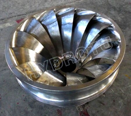 Francis Turbine Runner ที่เชื่อถือได้ 0Cr13Ni4Mo ส่วนประกอบประกอบพลังน้ำสำหรับการก่อสร้างสแตนเลส