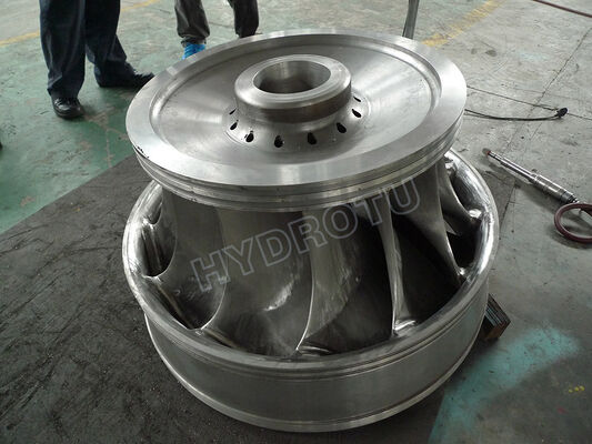 Francis Turbine Runner การกำหนดค่าเพลาแนวนอนแนวตั้งอุปกรณ์ไฟฟ้าพลังน้ำ 0Cr13Ni4Mo Steel