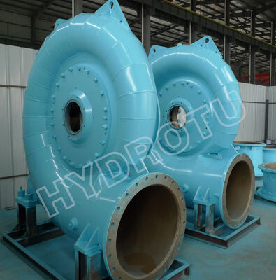 เครื่องผลิตไฟฟ้าพลังน้ำ Francis Turbine Runner ที่ประดิษฐ์จากเหล็กกล้า ส่วนประกอบไฟฟ้าพลังน้ำ 0.1MW-200MW