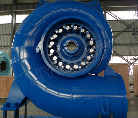 เครื่องผลิตไฟฟ้าพลังน้ำ Francis Turbine Runner ที่ประดิษฐ์จากเหล็กกล้า ส่วนประกอบไฟฟ้าพลังน้ำ 0.1MW-200MW