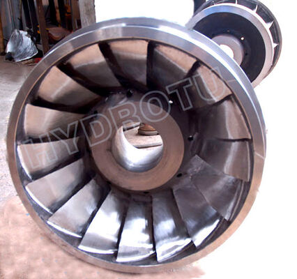 สแตนเลสสตีลที่มีประสิทธิภาพ Francis Turbine Runner Water Head ส่วนประกอบพลังน้ำ 10 ม. - 300 ม